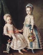 Carl Ludwig Christinec Portrait of Two Sisters USA oil painting artist